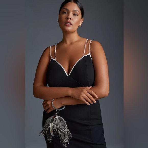 Anthropologie Maeve Pearl-Strap Midi Dress - Picture 5 of 16